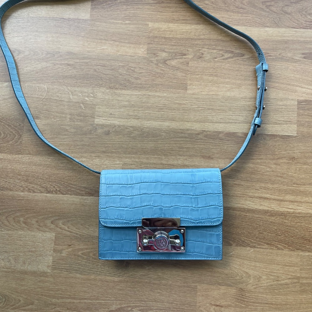 Saya • Pastel Blue Croc bag by Subella London